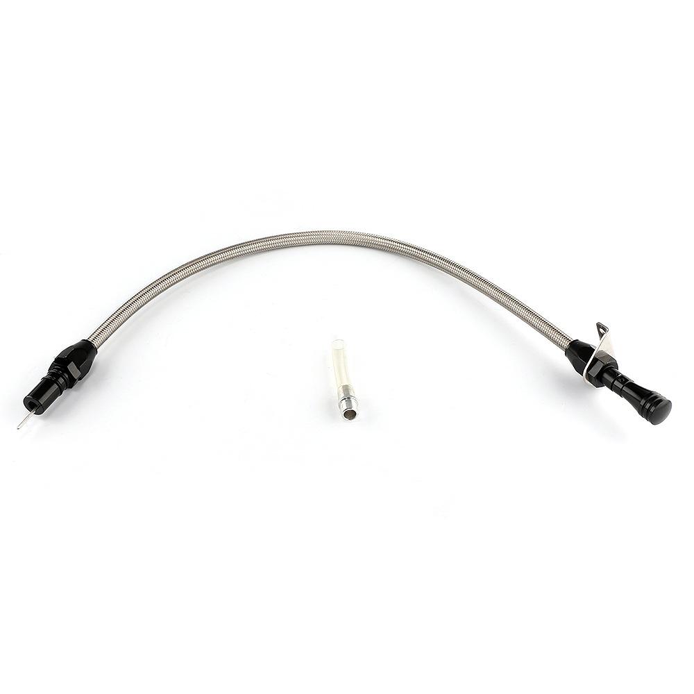 Flexible Transmission Dipstick for Chevy GM TH350 w/ Clear Tube Silver