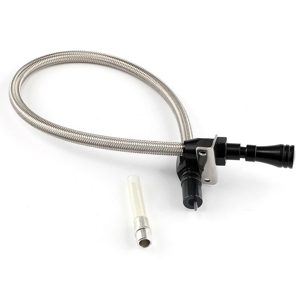 Flexible Transmission Dipstick for Chevy GM TH350 w/ Clear Tube Silver