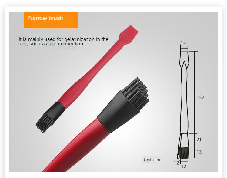 Red Glue Silicone Spreader Applicator Set Glue Tray & Comb