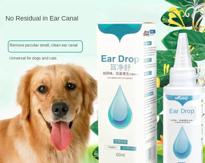 60ml Ohrentropfen für Hunde Katzen Haustiere töten Milben Eardrops Pet