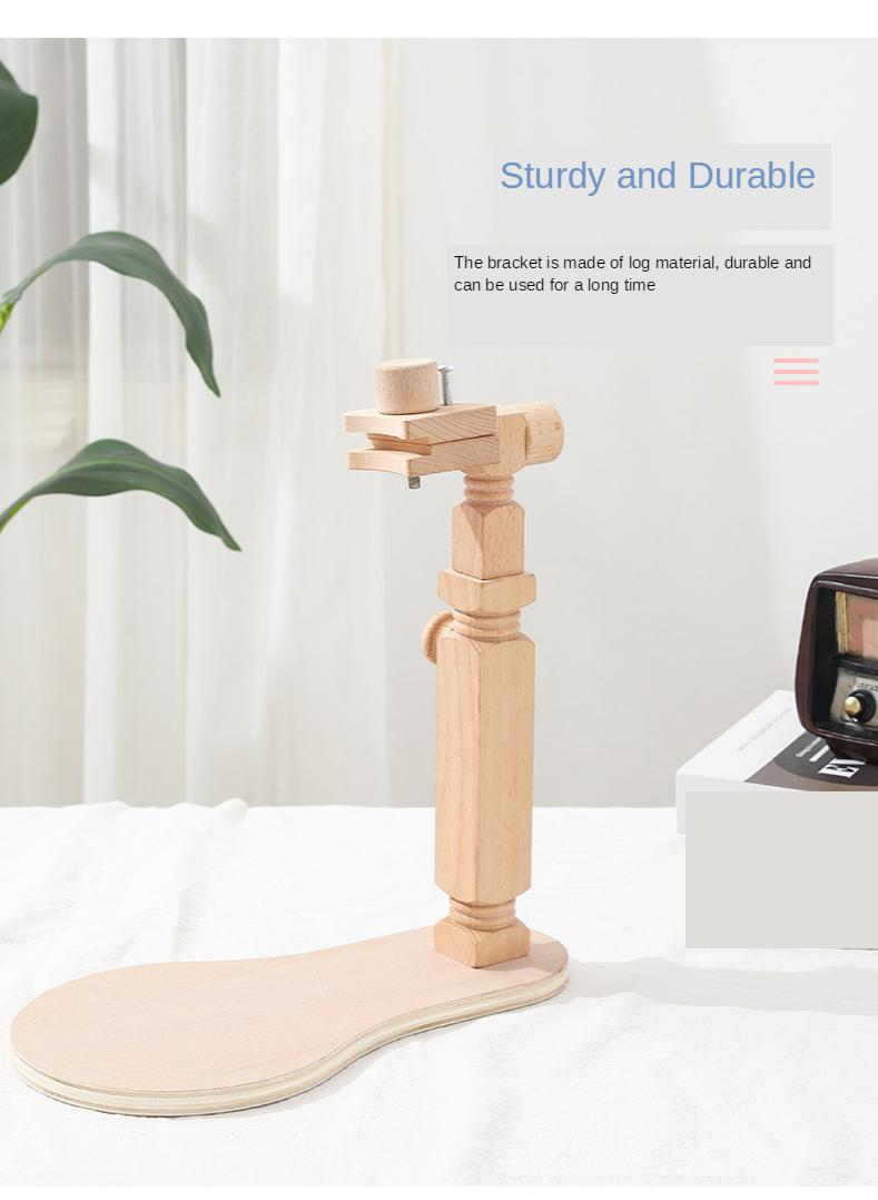 Adjustable Embroidery Lap Stand 360 Rotate Cross Stitch Stand Wooden