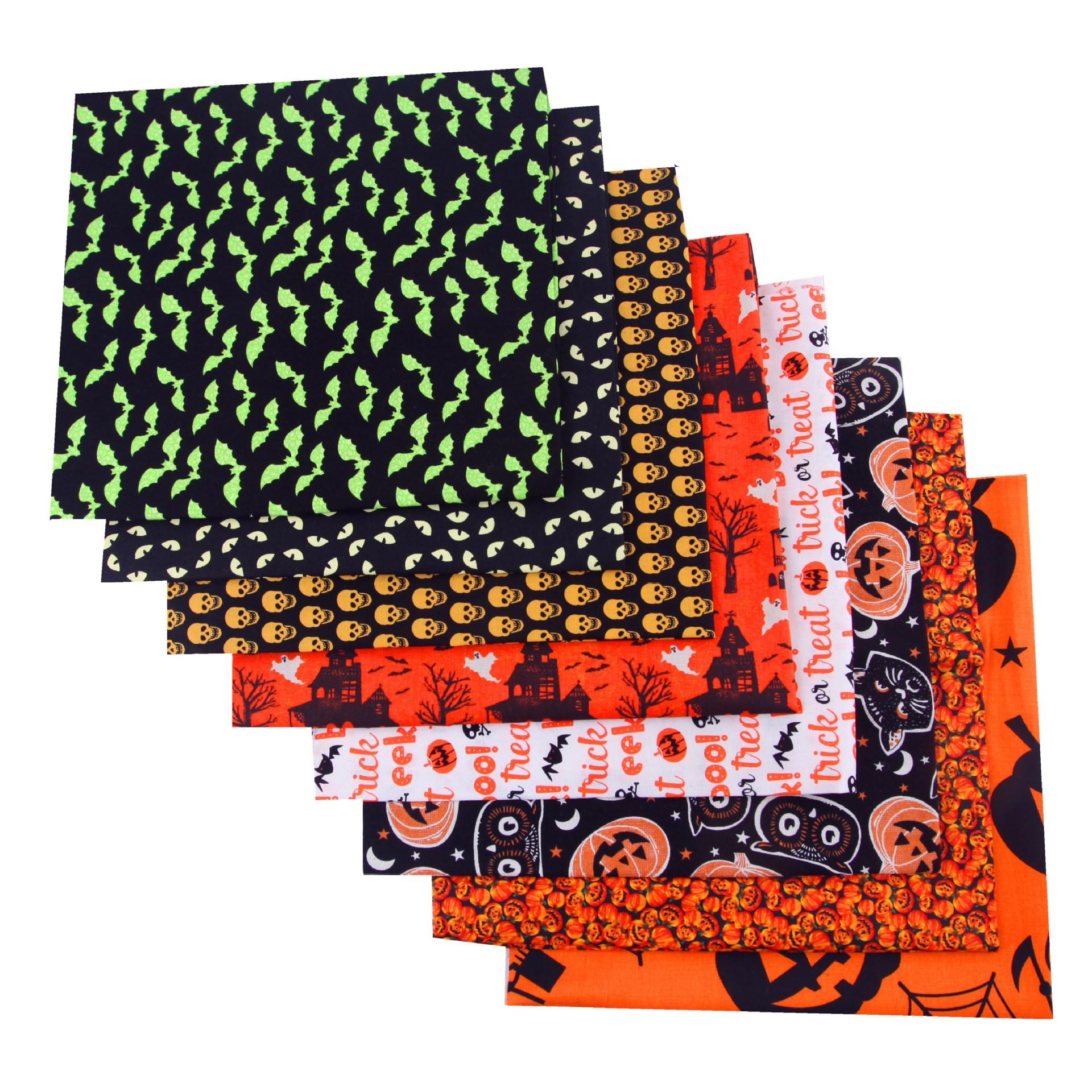 8Pc 50cm Halloween Patchwork Platz Stoff Baumwolle Nähen Quilten DIY | eBay