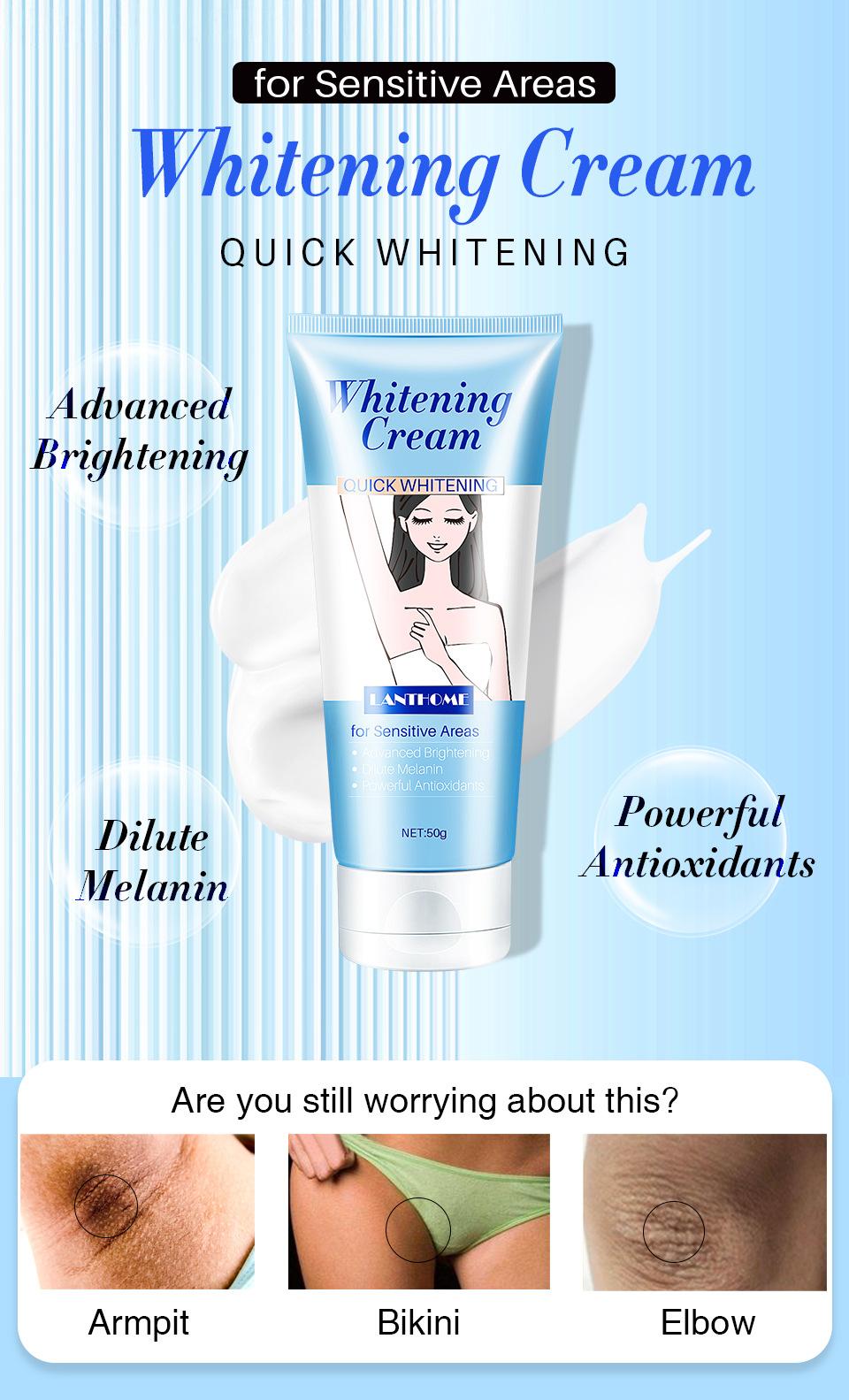 50ml Body Whitening Cream Dark Skin Bleaching Armpit Groin Legs Knees