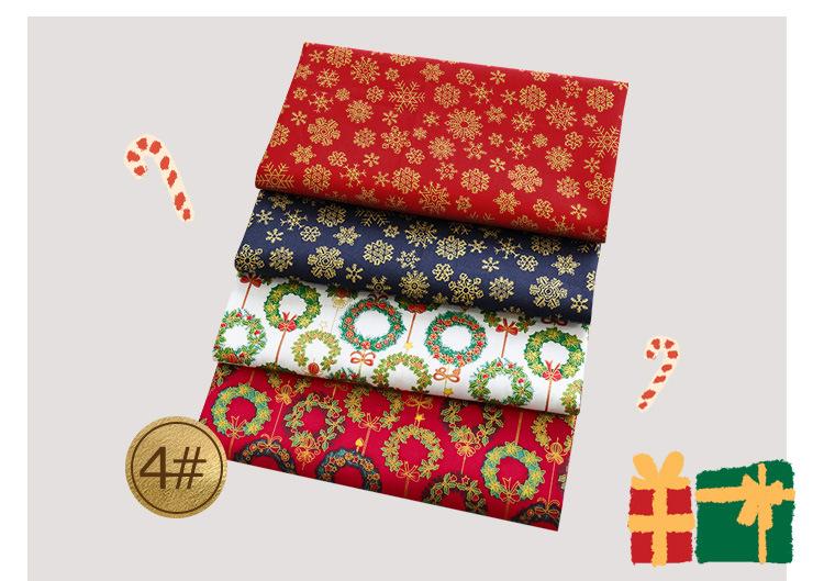 5pcs weihnachten baumwoll stoff patchwork für diy nähen, kleid, maske