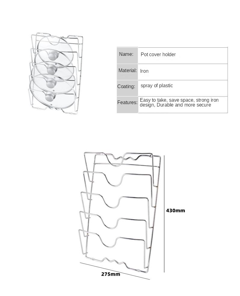 5 schicht küchen schrank pfanne topf deckel organisator stand rack