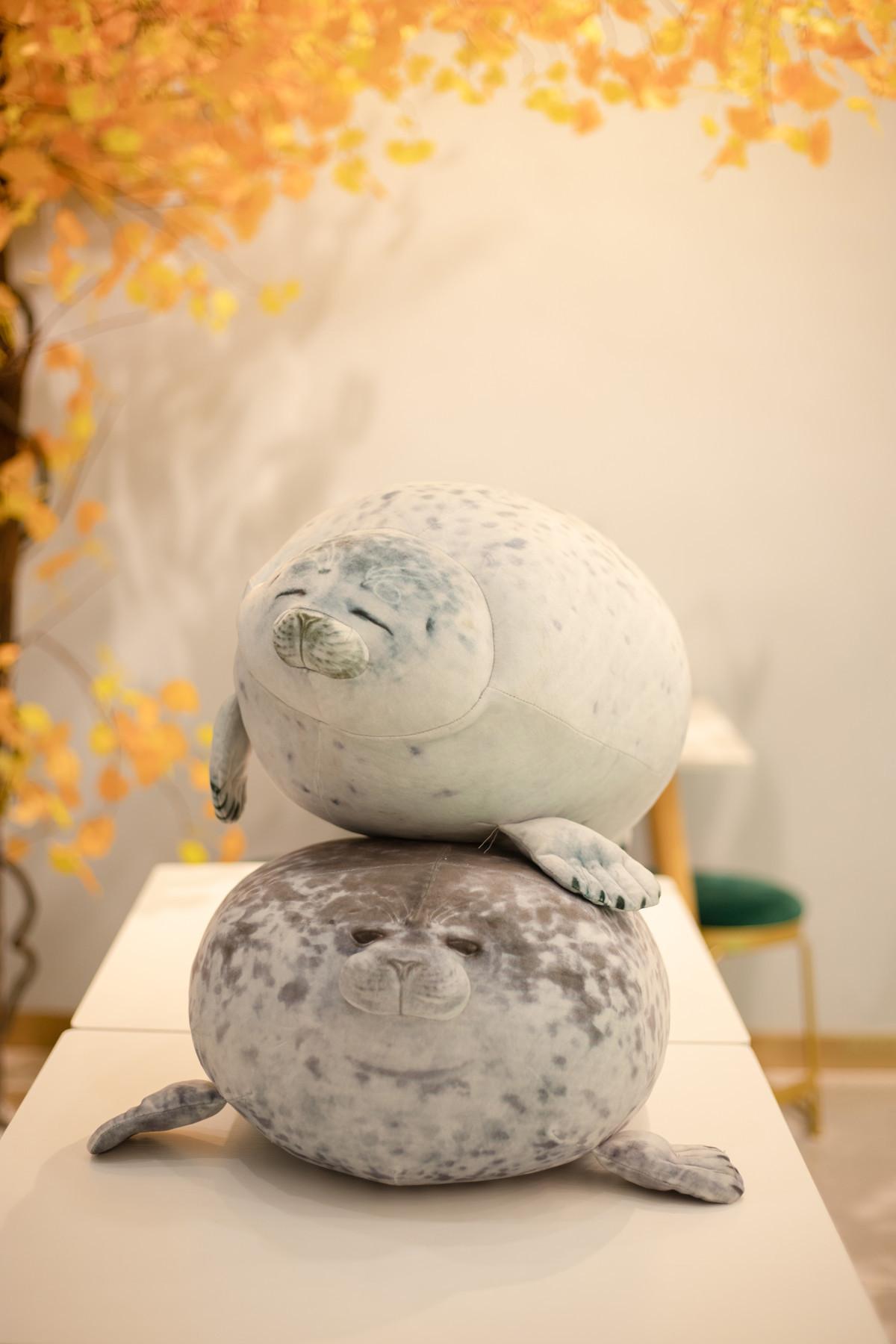 20 40CM Chubby Blob Seal Plüsch Puppe Kissen Gefüllte Cartoon Nettes