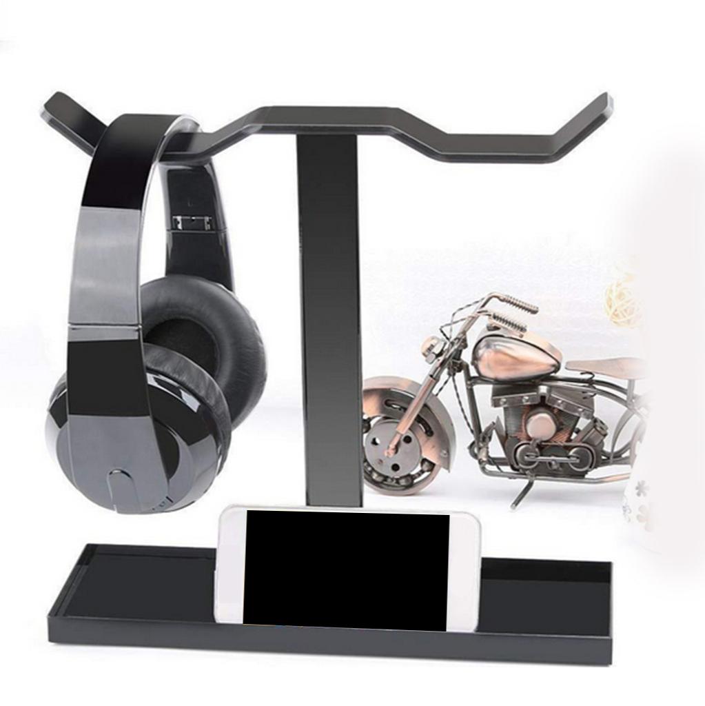 Acrylic Headphone Display Stand Holder Rack / Earphone Headset Hanger Desk eBay