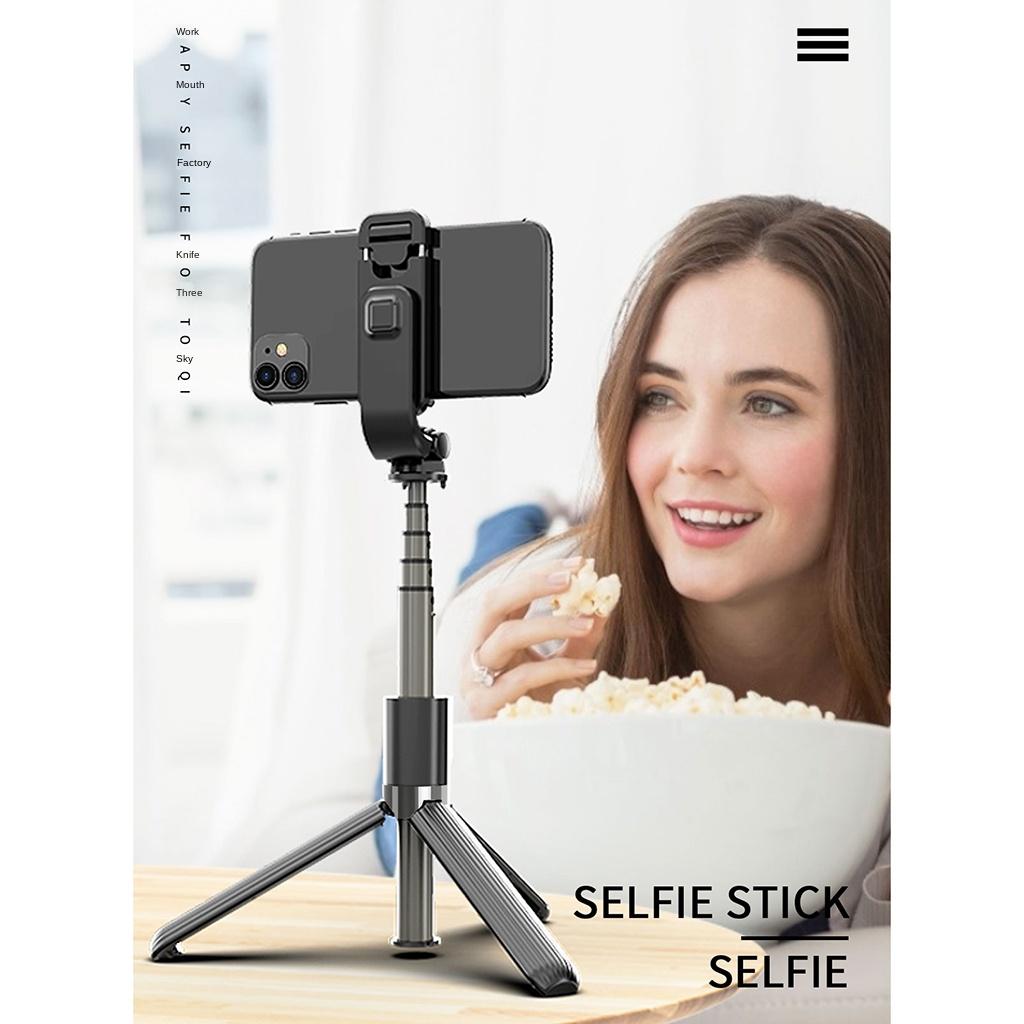 33.9" L03 Tripod Stand Selfie Stick with Remote for iPhone Android