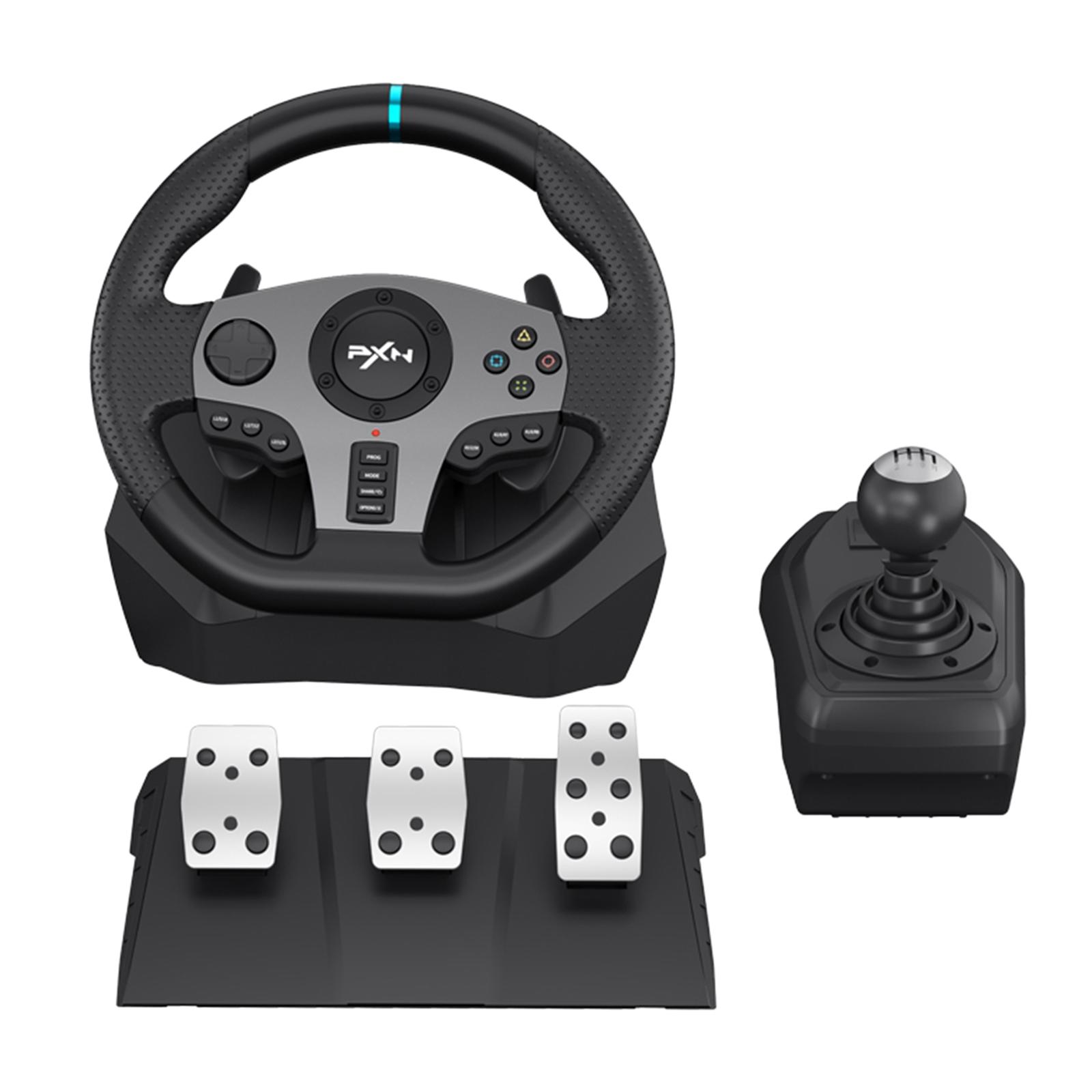 PXN V9 Racing Steering Wheel Pedals Set Bus Driving Simulator for Xbox