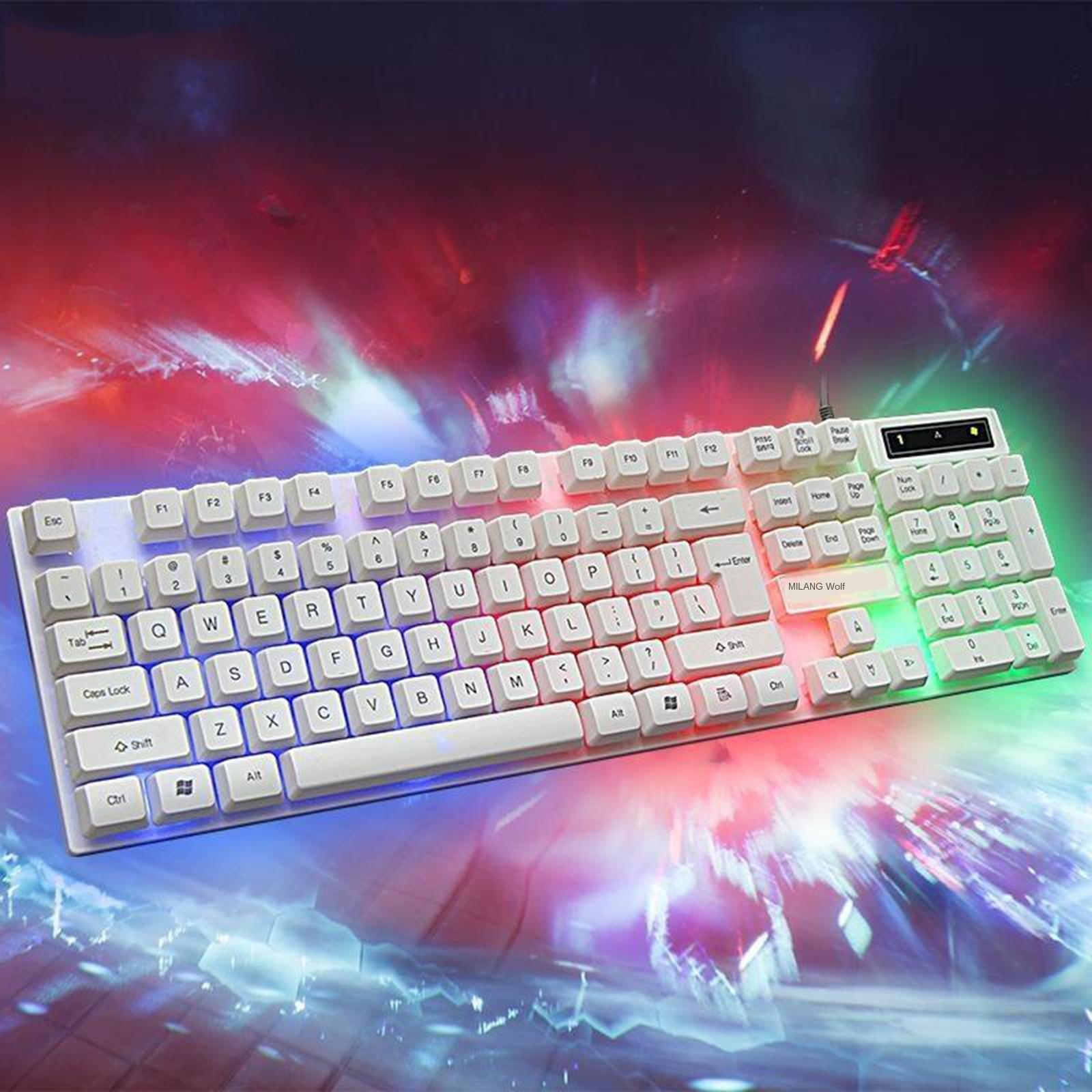 Mechanische tastatur verdrahtet 104 tasten gaming tastatur für pc gamer