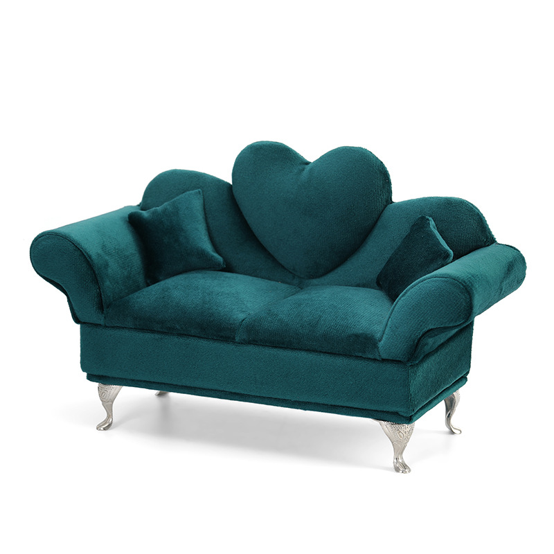 Cute Sofa Shape Jewelry Box Fashion Jewellery Storage Showcase Holder Organizer - Picture 6 of 8