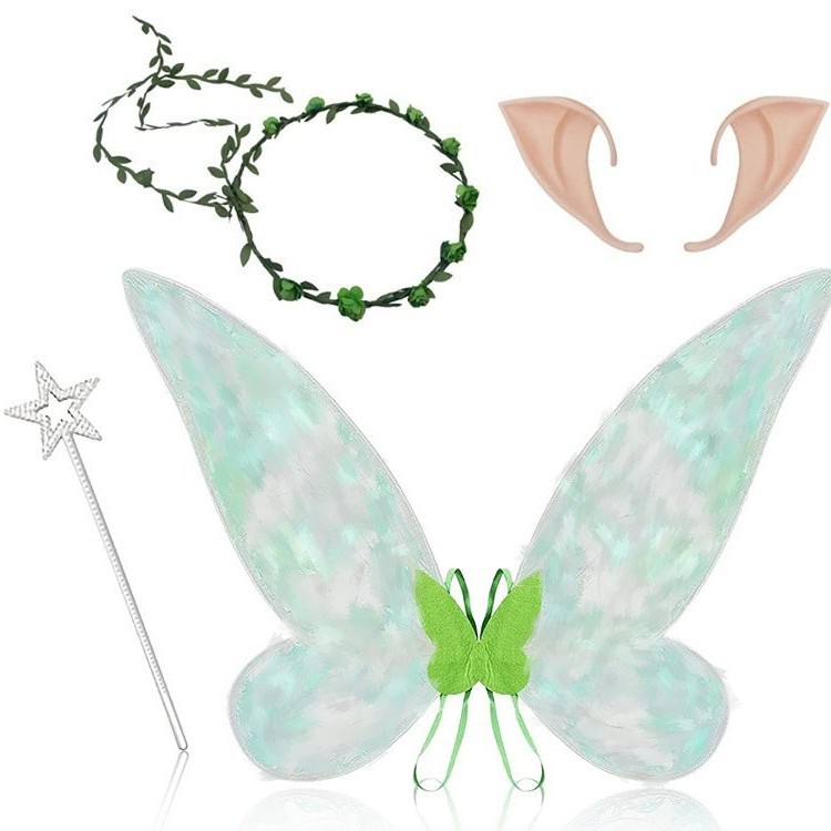 Fairy Costume Set Girls Kids Princess Cosplay Skirt Angel Wand Butterfly Wing - Picture 27 of 45