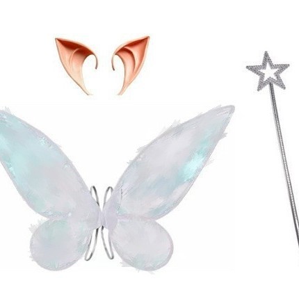 Fairy Costume Set Girls Kids Princess Cosplay Skirt Angel Wand Butterfly Wing - Picture 38 of 45