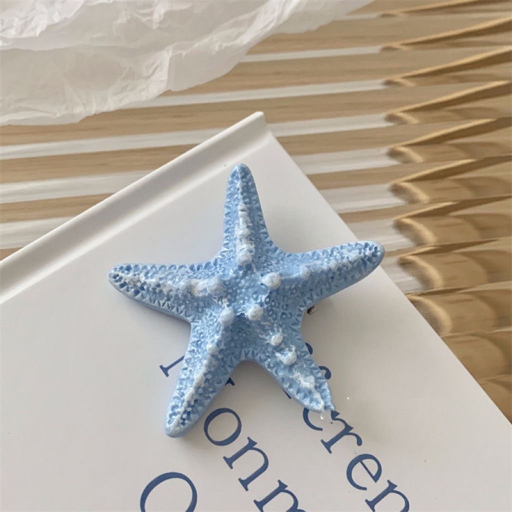 Mermaid Princess Hair Clip - Starfish Hairpin with Crystal Accents - Picture 6 of 8