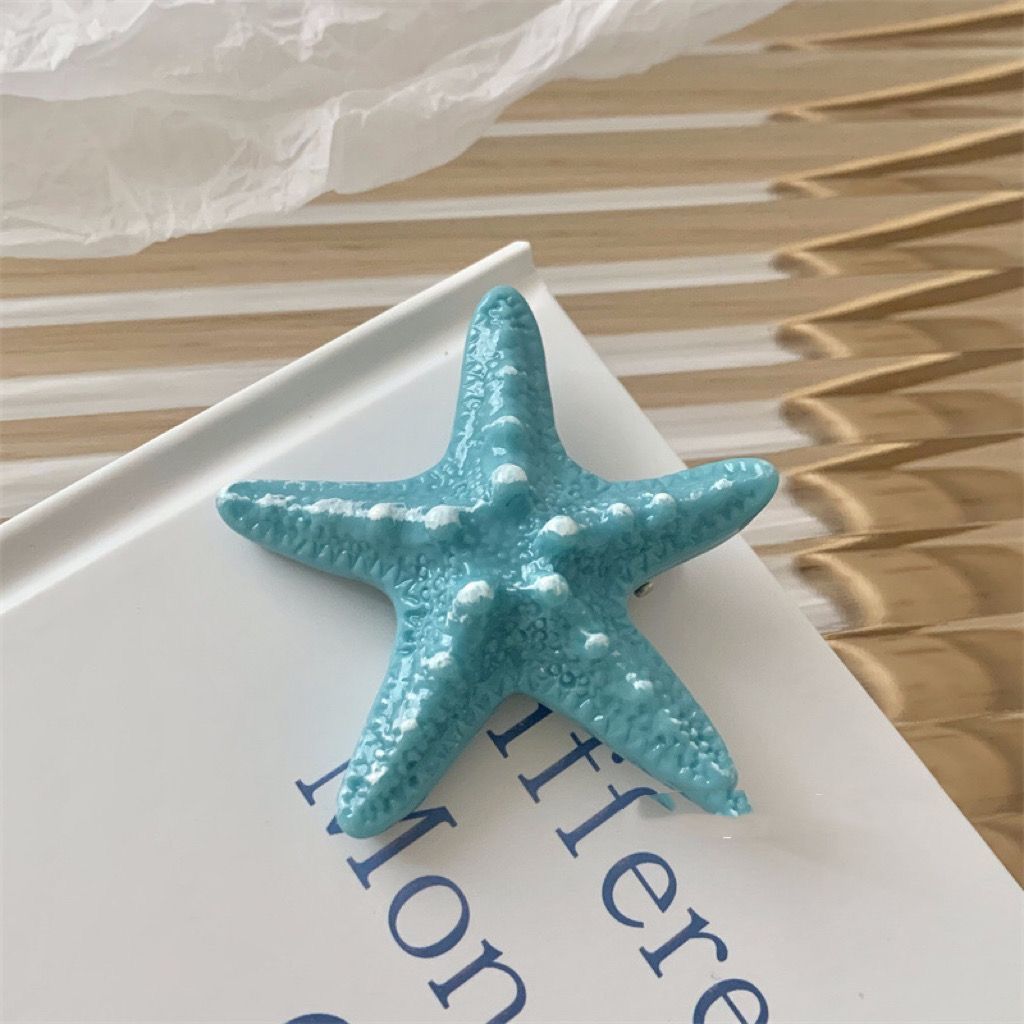 Mermaid Princess Hair Clip - Starfish Hairpin with Crystal Accents - Picture 7 of 8