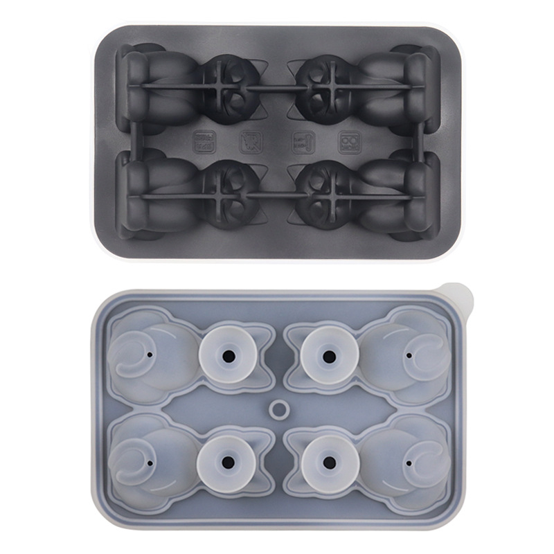 Cat Ice Tray Mold Household Ice Mold Silicone Ice Tray Four Grid Ice Cube Mold - Picture 8 of 12