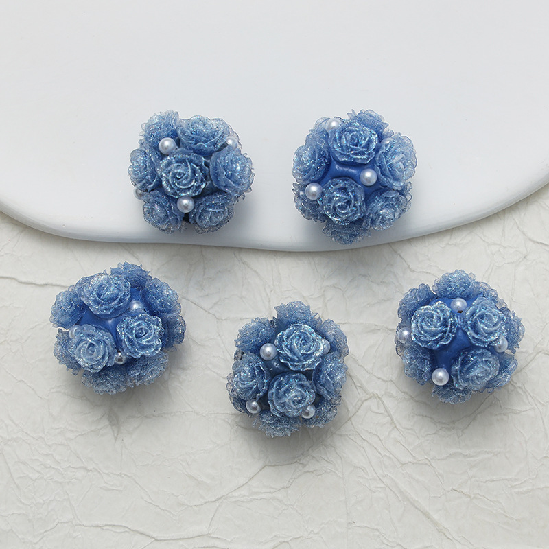 10pcs 20mm Rose Flower Beads Rose Ball Beads Rose Beads DIY for Jewelry Making - Picture 33 of 51