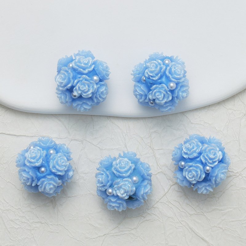 10pcs 20mm Rose Flower Beads Rose Ball Beads Rose Beads DIY for Jewelry Making - Picture 32 of 51