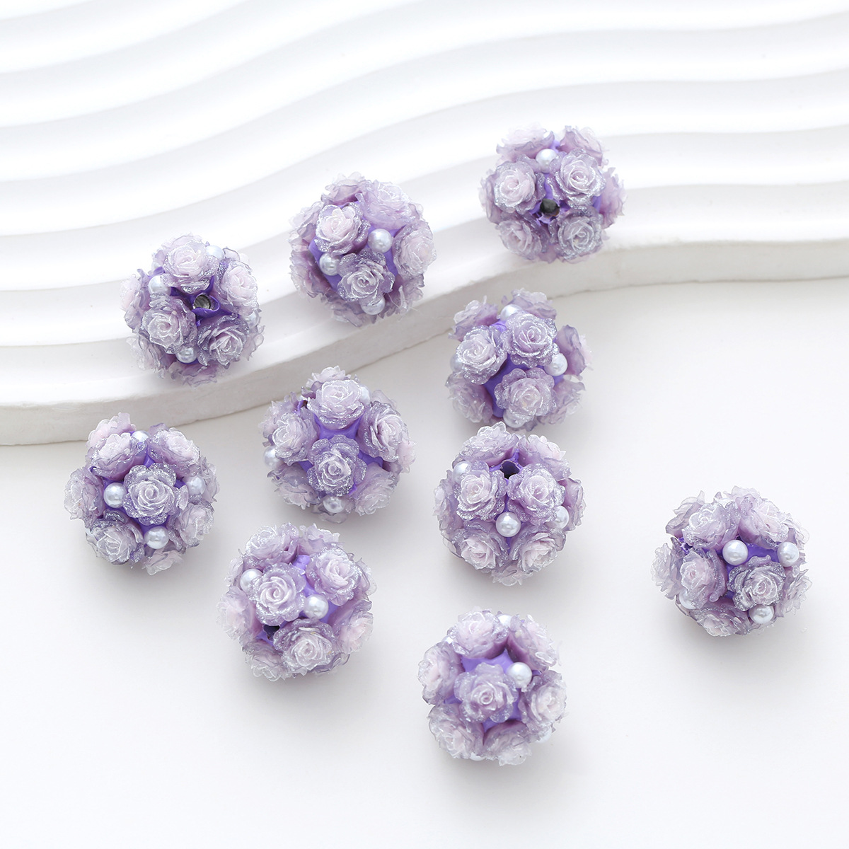10pcs 20mm Rose Flower Beads Rose Ball Beads Rose Beads DIY for Jewelry Making - Picture 51 of 51