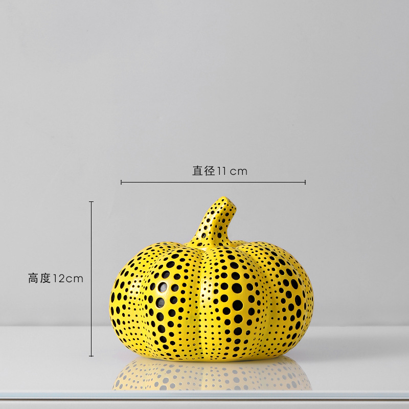 Polka Dot Art Pumpkin Decoration Crafts Modern Home Decor Table Decor Crafts - Picture 8 of 10