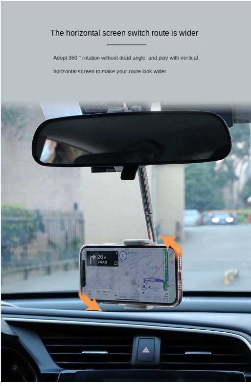 HandyGrip : 360 Grad Rückspiegel-Handy Halter ideal für Navigation
