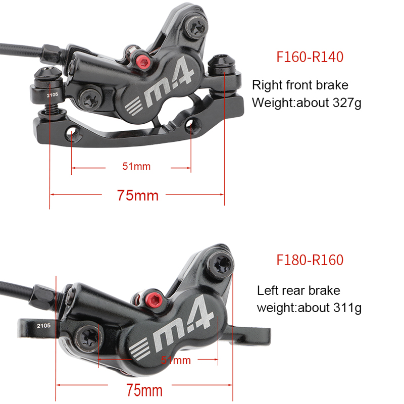 fahrrad hydraulische scheibenbremse 2 kolben zu 4 kolben unterschied