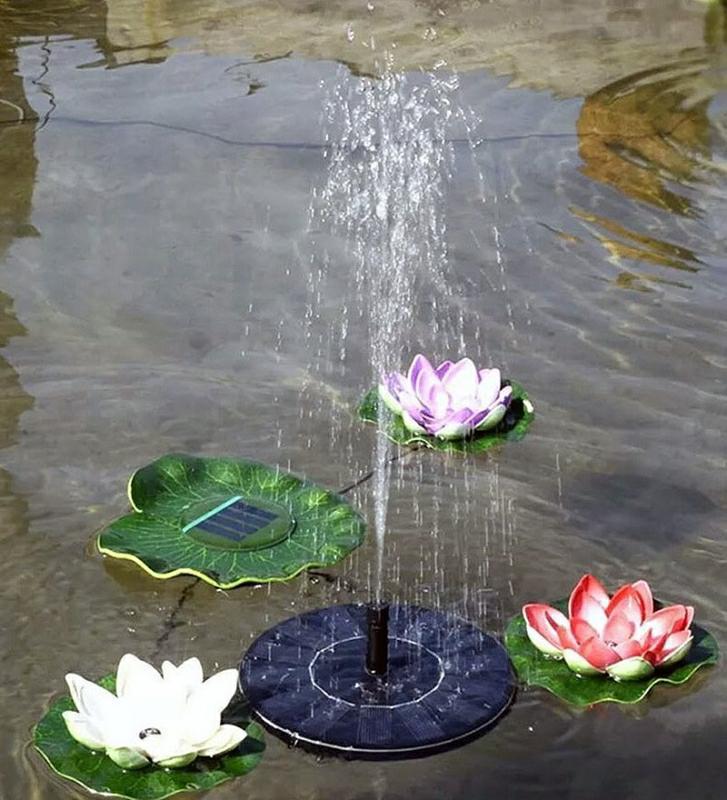 Mini Solar Springbrunnen Pumpe Vogelbad 4 Düsen Enthalten eBay