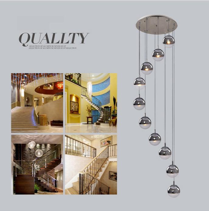 Moderne LED Deckenleuchte Glas Globe Bubble Pendelleuchte Esszimmer