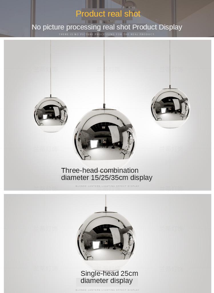 Moderne LED Deckenleuchte Glas Globe Bubble Pendelleuchte Esszimmer