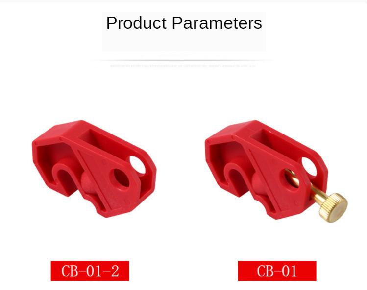 3Pcs Set Circuit Breaker Lockout Electrical Safety Device Kit Red CB-01