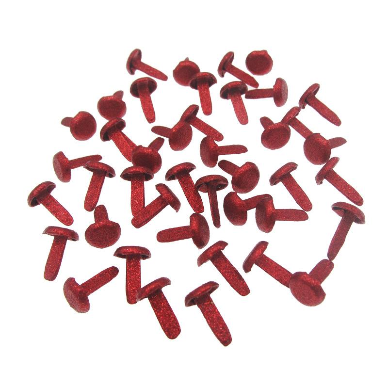 100 Pieces Mini Round .5mm 5.5mm 6mm Metal Brads Paper Fasteners  Embellishment for Paper Decoration