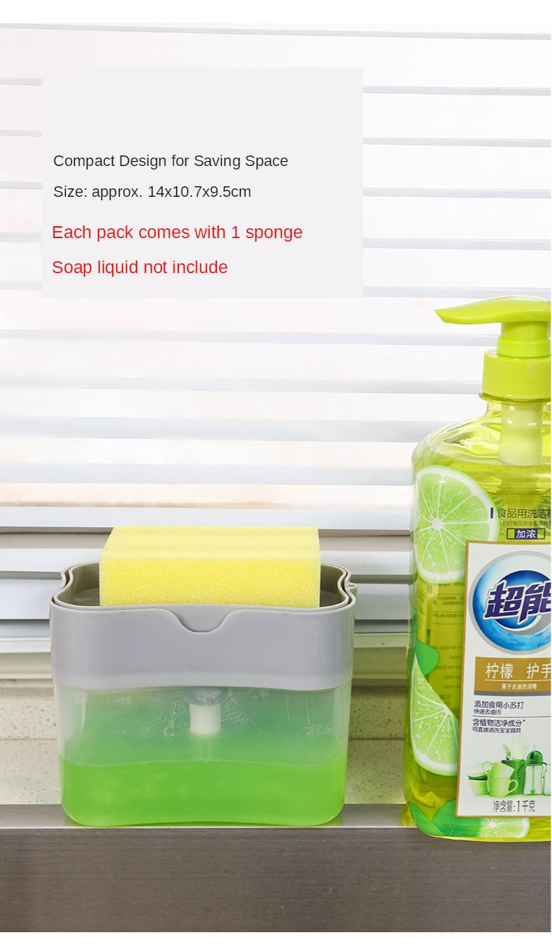 Seifenspender mit Schwammhalterung Küche Spülmittelspender für