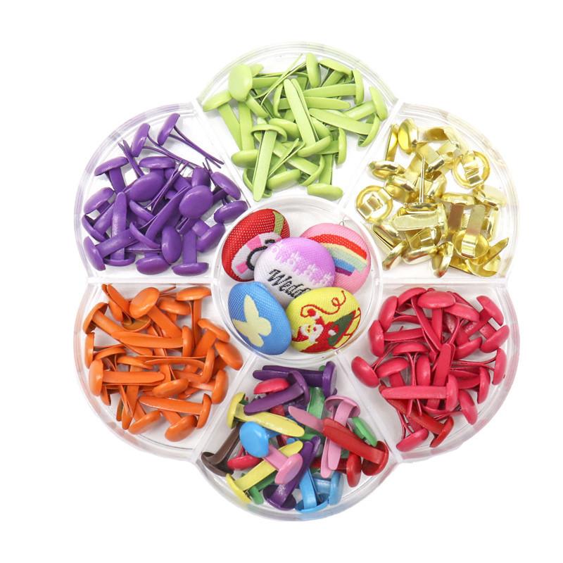 Round Paper Fasteners DIY Metal Split Pins Brads Craft For Card Making