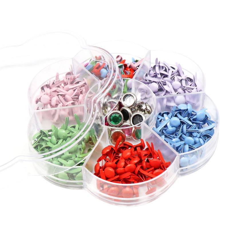 Round Paper Fasteners DIY Metal Split Pins Brads Craft For Card Making