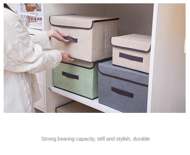 Faltbarer Vorratsbehälter mit Deckel, Stoff Dekorative Aufbewahrungsbox