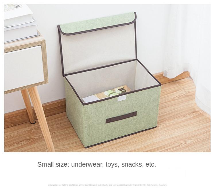 Aufbewahrungskorb Stoff mit Deckel und Griff Faltbarer Cube