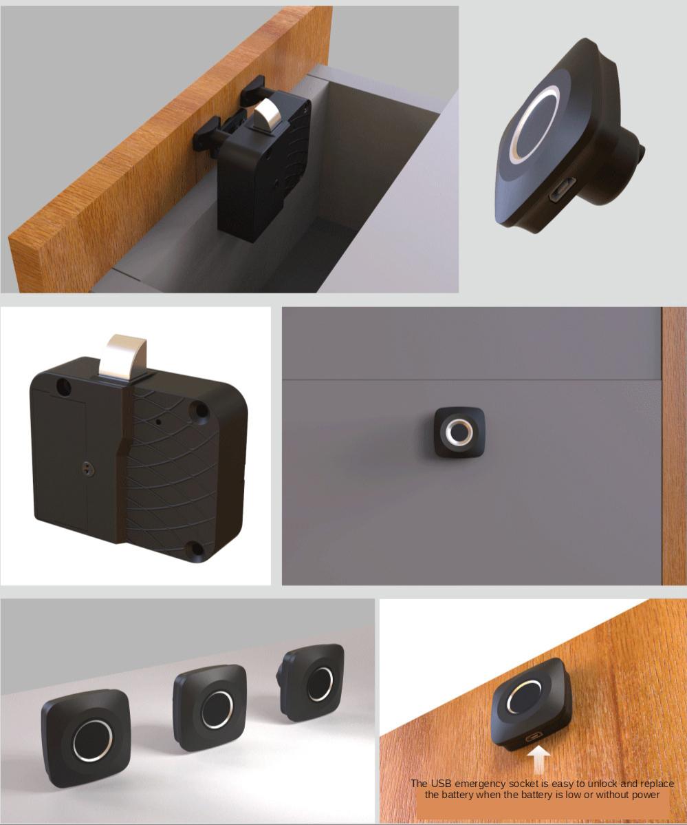 Fingerprint Lock, Smart Schrank Schlösser, Biometrische Keyless Möbel