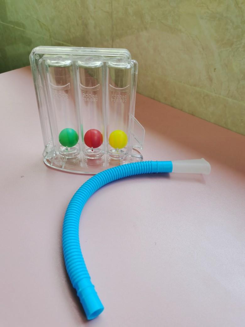 3 Ball Deep Breathing Lung Exerciser Respiratory Spirometry Trainer 