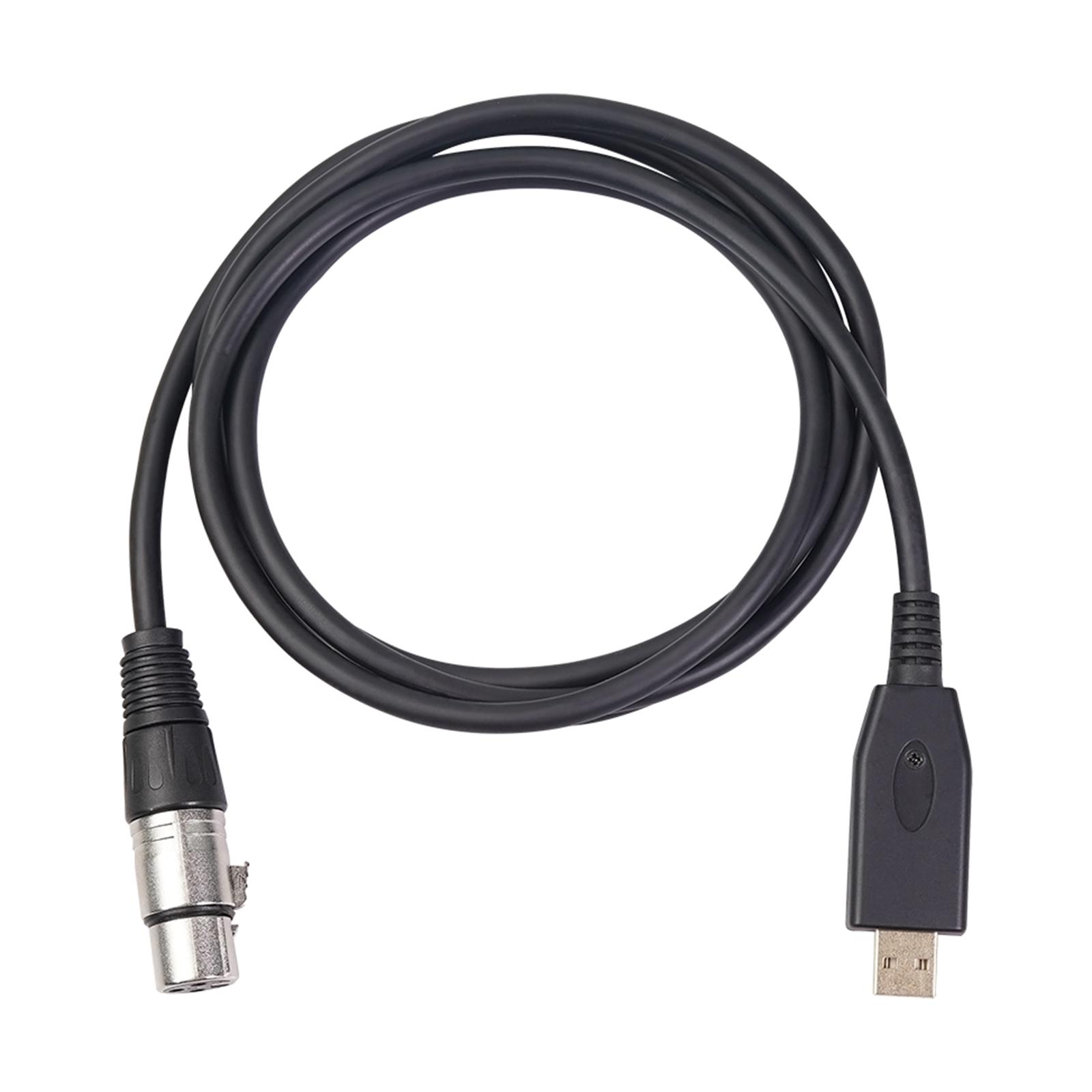 USB to XLR Female Mic 3 Pin Link Converter Cable Studio Audio Cable