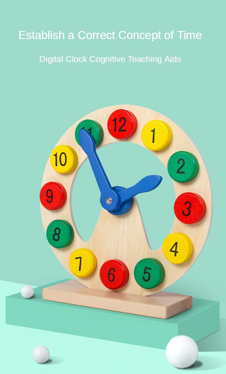 wooden clock for toddlers