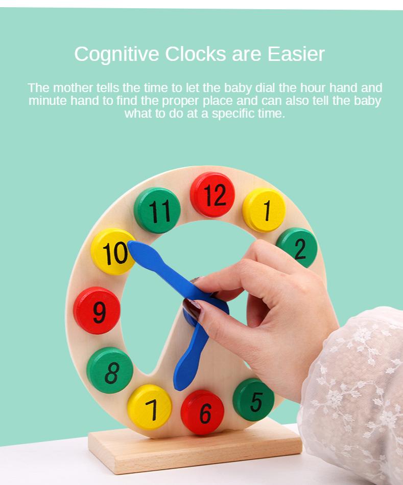 wooden clock for toddlers