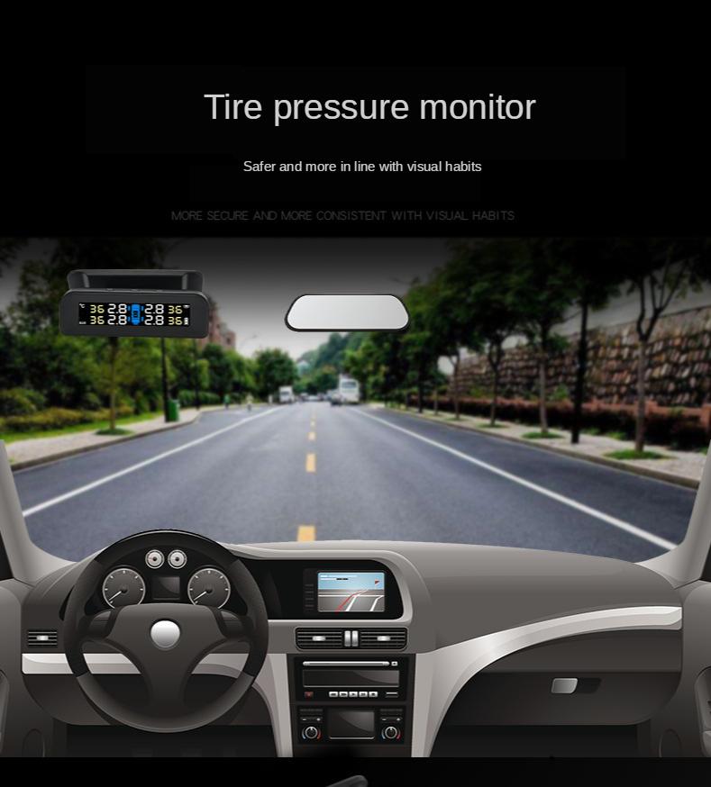 Automobile Tire Pressure Monitor with 4 Interior Sensors ...