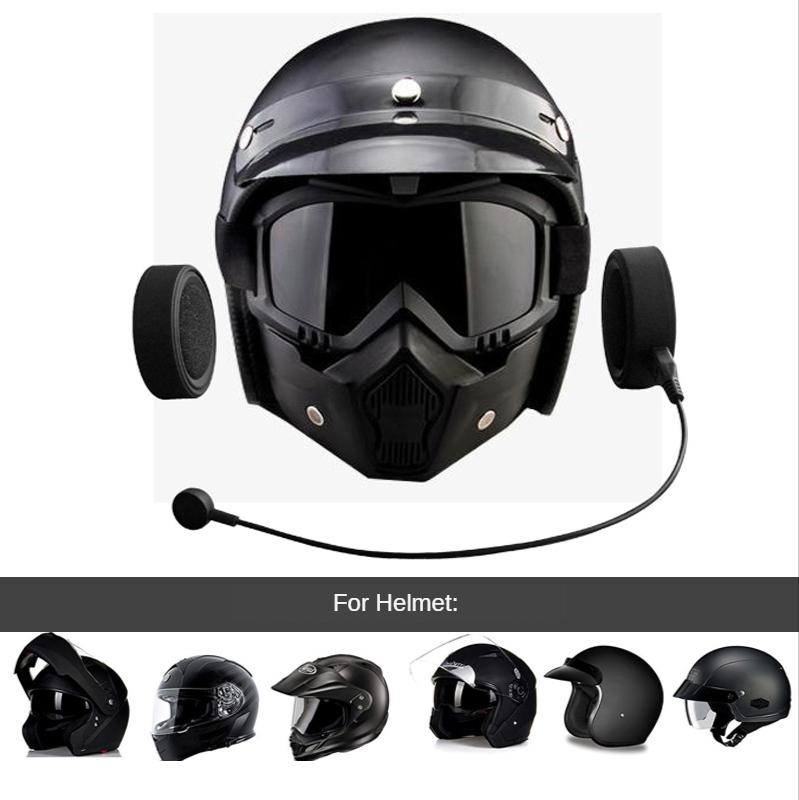 BT Motorbike Helmet Headset Bluetooth Interphone Intercom Motorcycle