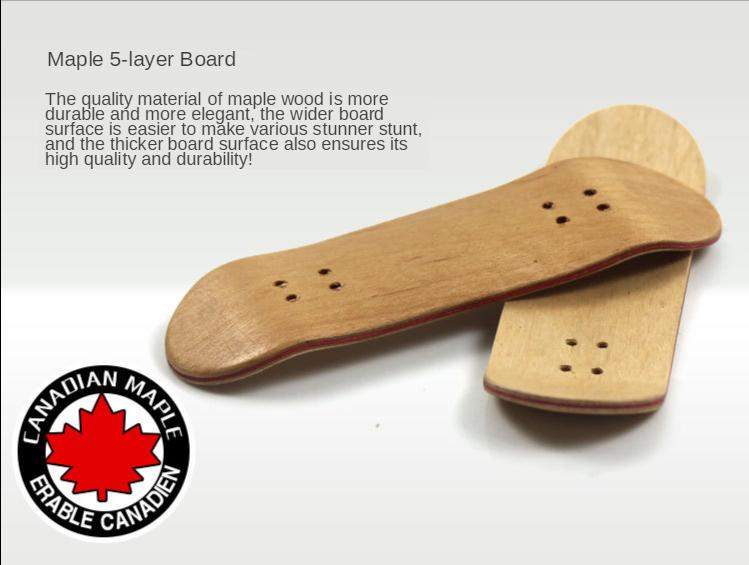 Mini Finger-Skateboard Aus Ahornholz Mit PU-Box – Profi-Fingerbrett Zum Stressabbauen & Verschenken