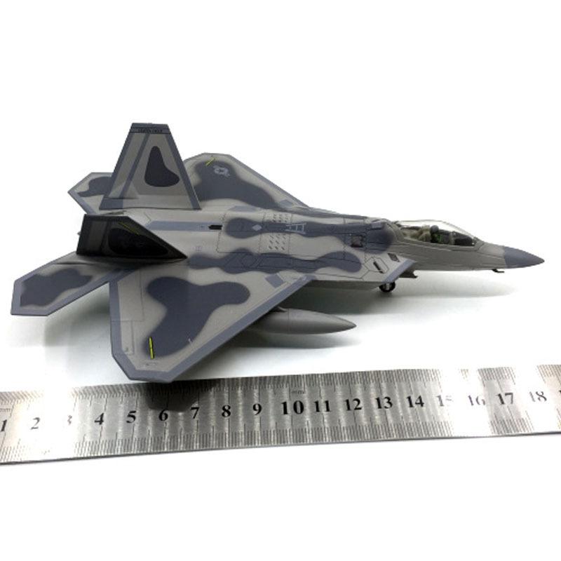 1/100th Diecast Alloy American F-22 Fighter Raptor Aircraft Model w ...