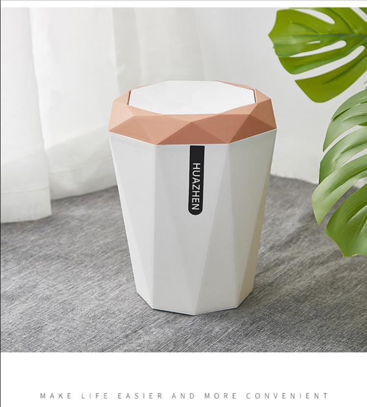 Büro Papierkorb Weiß Kunststoff Abfalleimer mit Deckel Mülleimer