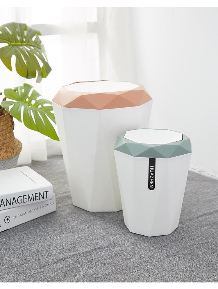 Büro Papierkorb Weiß Kunststoff Abfalleimer mit Deckel Mülleimer