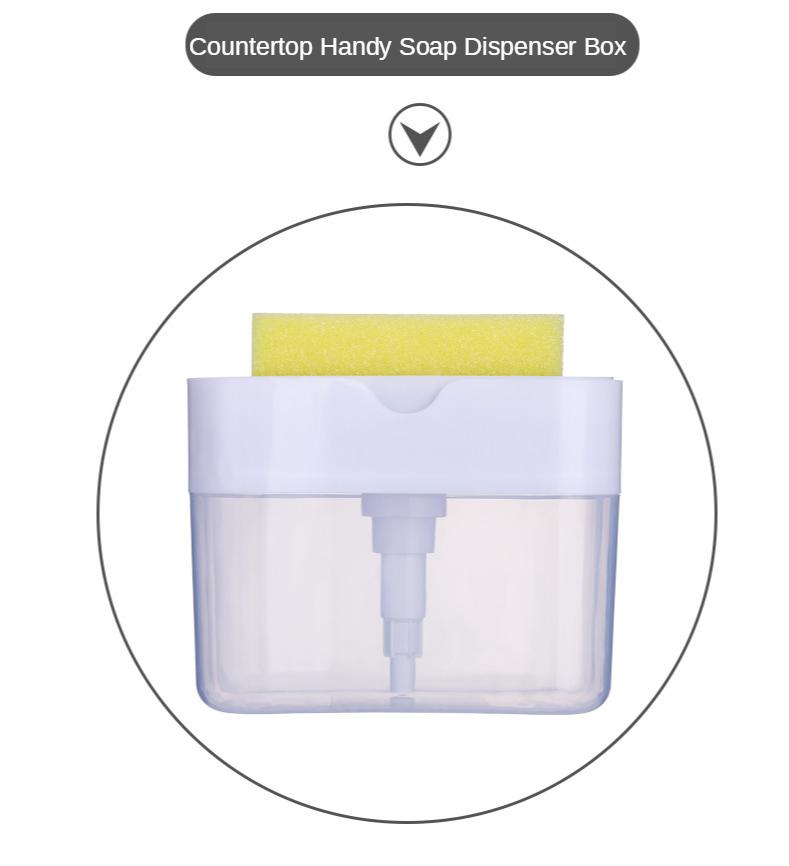 Seifenspender mit Schwammhalterung Küche Spülmittelspender für