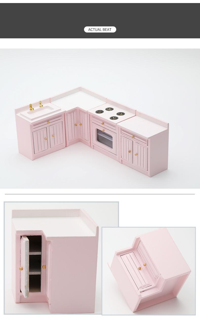 1:12 Küchenschrank Set Mini Puppenhaus Miniatur Küchenmöbel Dekoration