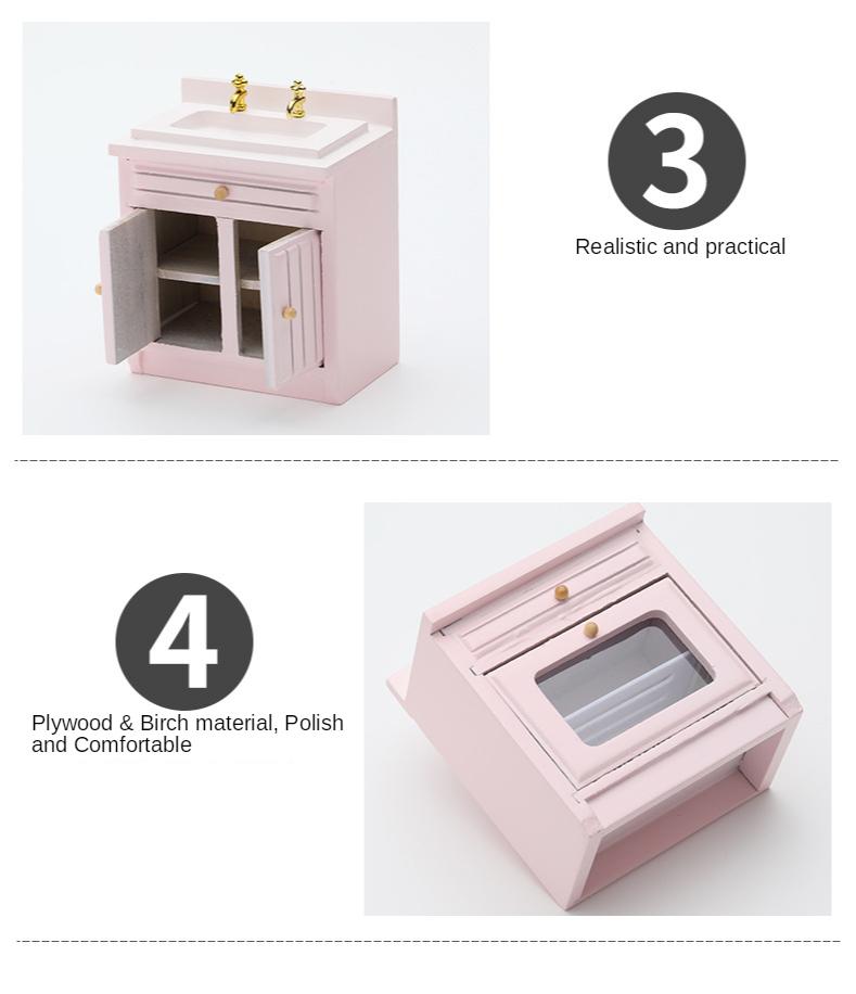 1:12 Küchenschrank Set Mini Puppenhaus Miniatur Küchenmöbel Dekoration